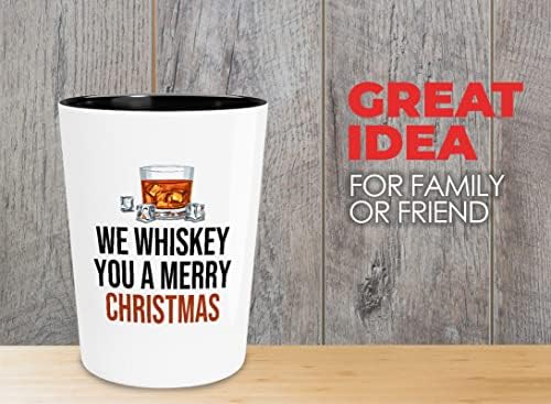 פלאירי לנד וויסקי מאהב כוס שוט 1.5 עוז-מאחל לך חג מולד שמח-מתנות לאוהבי אלכוהול מבוגרים שיש להם הכל ארומה ביתית