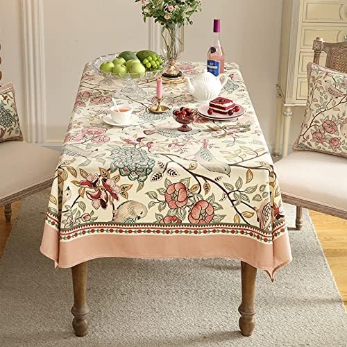 Patdrea וינטג 'צרפתית שולחן פלורה שולחן שולחן עבה קטיפה רכה כיסוי שולחן שולחן אוכל מטבח שולחן שולחן לשולחנות