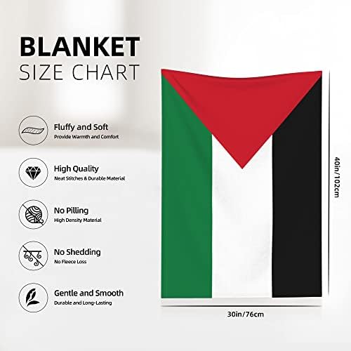 QG ZZX דגל פלסטיני שמיכה לתינוקות לבנים שמיכת שמיכת עריסה שמיכה