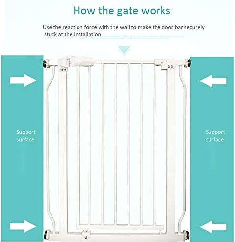 נוסף רחב בטיחות שערים תינוק טיול דרך מתכת לחיות מחמד שער עם הארכת, לחץ התאמת עבור מסדרון דלת מדרגות מדרגות-