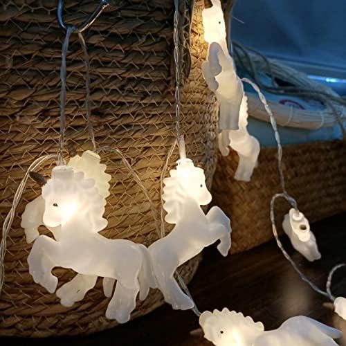 חדר ילדים בעלי חיים חמודים חד קרן חד קרן סוס LED אורות חוט אורות לחג חלון קיר עץ אורות דקורטיביים אורות מסיבת חצר גינה