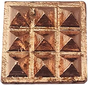 סט הודי של 2 צלחות נחושת טהורות עם 9 פירמידות משאלות מדבקת קיר/דלתות ינטרה, Vastu Dosh Nivaran, מזל טוב, כסף, קמיע הגנה -