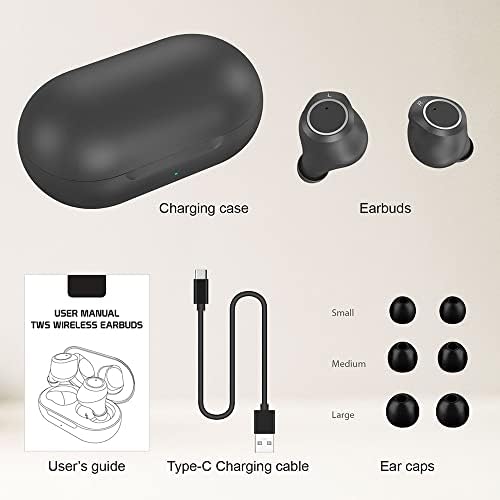 אוזניות Bluetooth אלחוטיות אלחוטיות התואמות ל- LG LS990 עם מארז טעינה באוזניות באוזן.