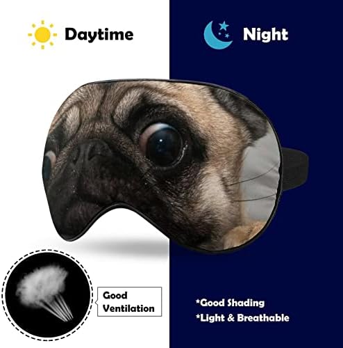 מסכת עיניים של כלב שור צרפתי לכיסוי עיניים עם הפסקת שינה עם רצועה מתכווננת לגברים נשים נוסעות יוגה תנומה