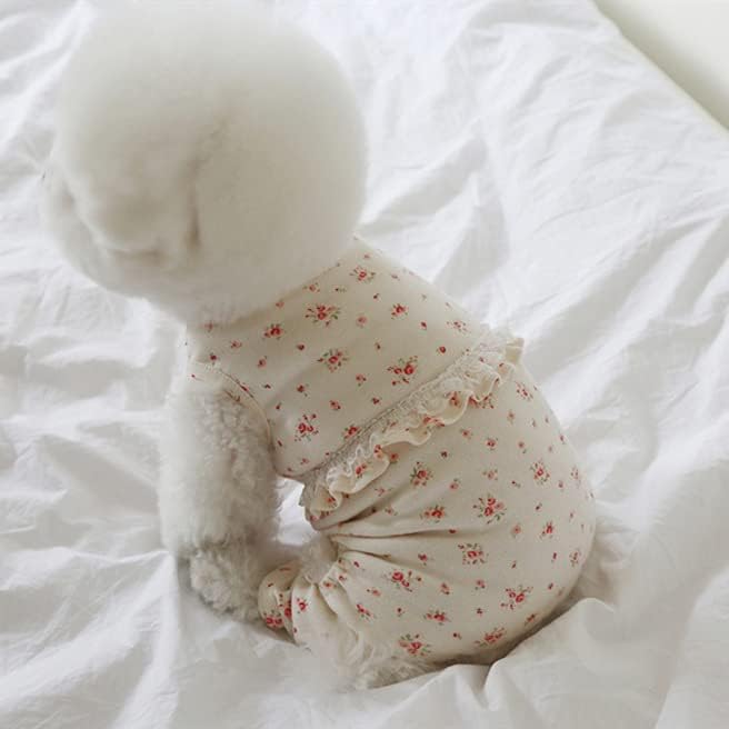פרח קטן וחמוד מקשה אחת בגדים דו רגליים כלב נוח בגדים ביתיים מחמד בגדים חמים סתיו בגדי כלבים קטנים A1 S