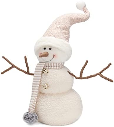 קישוטי איש שלג לחג המולד של Worldeco, בובת איש שלג חמודה בעבודת יד, בובה של שלג חמודה לקישוטים בית