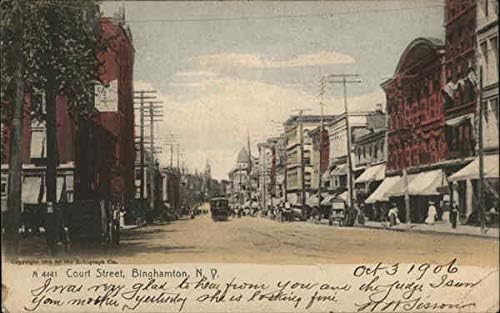רחוב קורט בינגהמטון, ניו יורק ניו יורק גלויה עתיקה מקורית 1906