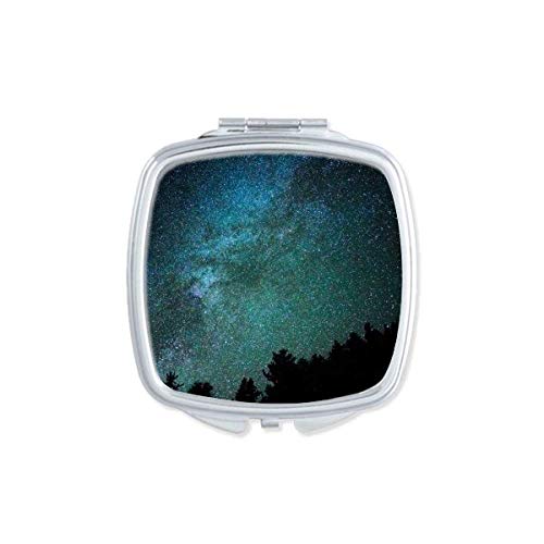 גלקסי כהה כוכבים עננים אמנות דקו מתנת אופנה מראה נייד קומפקטי כיס איפור כפול צדדי זכוכית