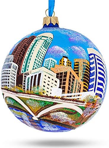 קולומבוס, אוהיו זכוכית כדור חג המולד קישוט 4 סנטימטרים