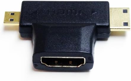 TERA GRAND HDMI 2-in-1 T מתאם T-HDMI נקבה למיני HDMI זכר ומיקרו HDMI מתאם זכר