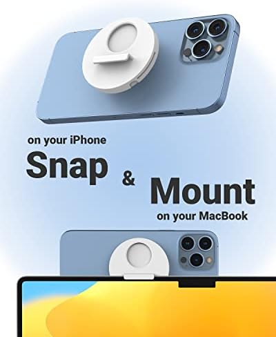 הרציפות Fumuxry Mount Mount עבור MacBook Air, Pro תואם ל- Magsafe לסדרת iPhone 14/13/ 12, Mount WebCam iPhone עבור iOS 16 &