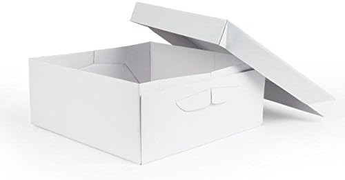 קופסת עוגה מלבנית 17 איקס 13/43 איקס 33 ס מ, אינץ, לבן