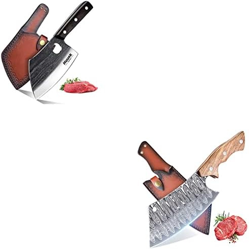 דפוס ענן של Huusk סכין סכין סכין סכין סכין עם ידית טאנג מלאה סכינים מזויפים סכינים