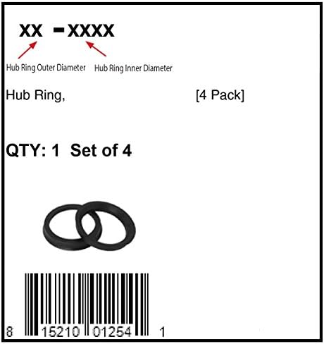 אביזרי גלגל קויוט 73-7050 טבעת מרכזית, סט של 4