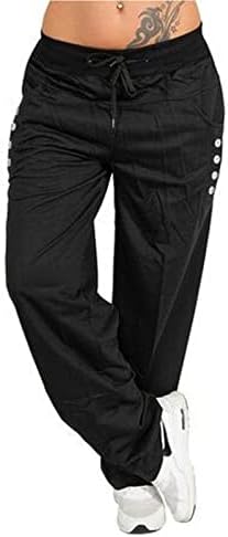 מכנסי מטען LBJTAKDP אופנה נשים 2022 מכנסי בגדי רחוב קל משקל עם כיסים