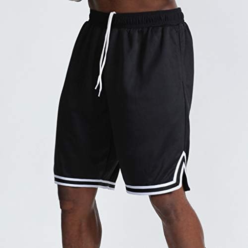 גברים יואינים המריצים מכנסיים קצרים אתלטי מהיר מכנסי כדורסל יבש מהיר עם 2 כיסים מכנסיים קצרים גדולים וגבוהים מכנסיים קצרים