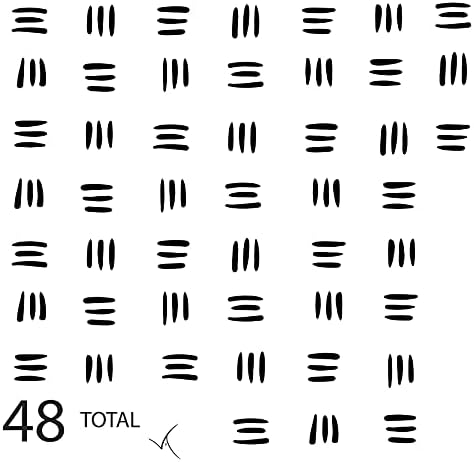 קווים שחורים מדבקות קיר ויניל מאת Vieliarte. 48 סטים של שלושה פסים כל אחד. מדבקות דבק בעיצוב חדרים. אמן מקורי