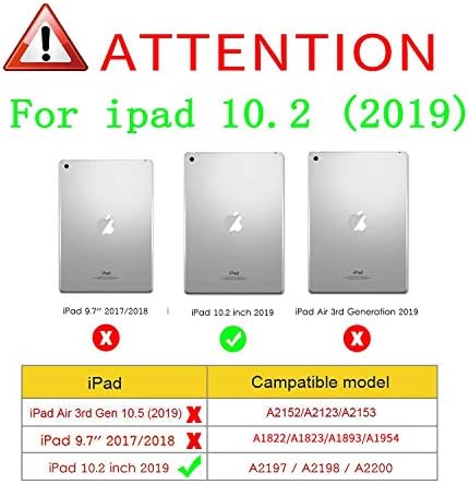 iPad 10.2 מארז לאייפד דור 9th 2021, iPad 8th Gen 2020, iPad 7th Gen 2019 מארז, כיסוי עמד