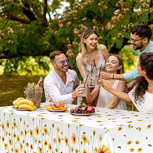 קפודה 3 חתיכות דבורה צהובה פרח שולחן שולחן אביב שולחן פלסטיק אביב אביב קיץ קיץ שולחן אוכל מטבח עונתי לקישוט ציוד מסיבות