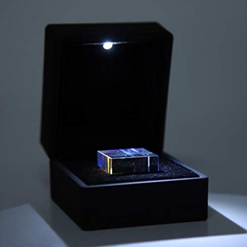 קוביית פריזמה משקפיים אופטי, אריזת מתנה פריזמה צילום פריזמה אור ספקטרום פיסיקה פריזמה קישוט, 9 ניסוי מדעי