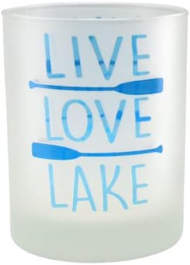 קולבר לחיות אהבת אגם מעוטר חלבית כפול מיושן כוס משקפיים, 13.5-אונקיה, מתנה התאגרף סט של 2