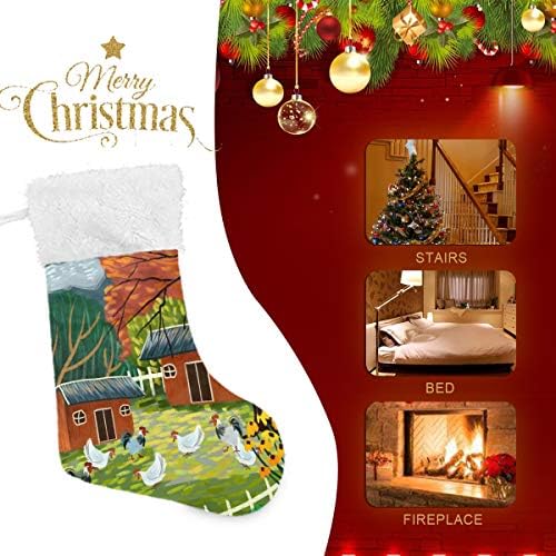 Pimilagu גרבי חג המולד בעוף נינוח 1 חבילה 17.7 , גרביים תלויים לקישוט חג המולד
