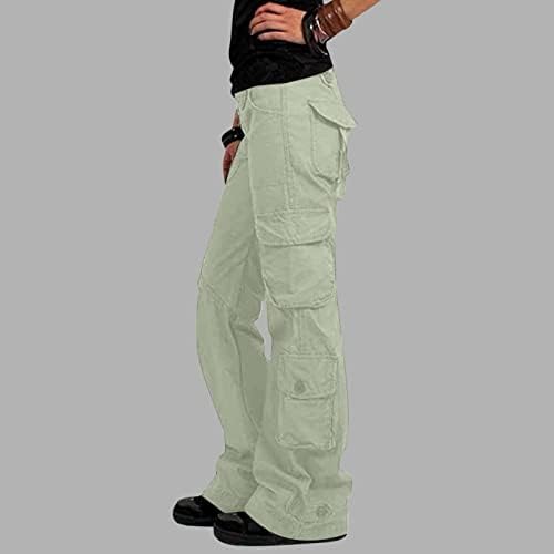 מכנסי מטען של זלובה קאמו לנשים, מכנסי מטען רחבים לנשים עם כיסים מכנסי רגל רחבים מכנסיים ארוכים מכנסיים מכנסיים