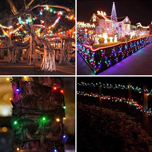 אורות חג המולד חיצוניים, 105ft 300 LED אורות עץ חג המולד מקורה עם 8 מצבים, תקע מקצה לקצה, UL מוסמך, אורות מיתר פיות