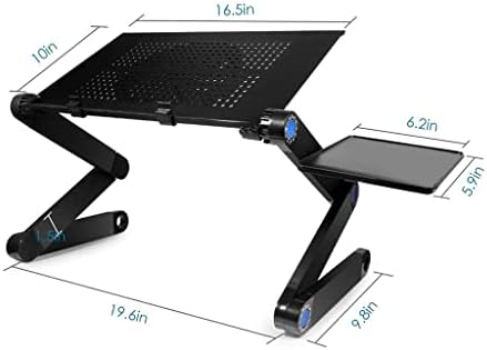 TBGFPO שולחן מחשב נייד מתכוונן למיטה שולחן הברכיים נייד מעמד מתקפל מעמד רב -פונקציונלי מחזיק למשרד ספה