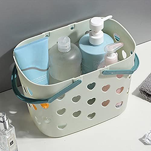 מקלחת ניידת קדבי טוטת אחסון פלסטיק עם קופסת ידית, מארגן פלסטיק תיק אחסון, סל אחסון נייד, מארגן אחסון לציוד אמבטיה