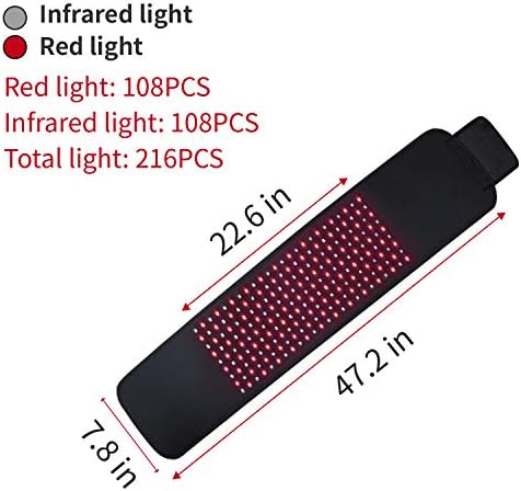 חגורת מותניים לטיפול באור אדום, שימוש ביתי 660 ננומטר הוביל אור אדום ו 880 ננומטר ליד מכשירי טיפול באור