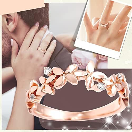 2023 פרח נשים חדשות יהלום טבעת מסוגננת טבעת מעורבות מתנה מתנה טבעת שמימית