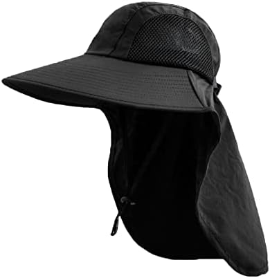 כובע דיג לנשים לנשים עם דש צוואר, UPF 50+ כובעי שמש מגן UV, כובעי חוף רחבים שופעים לנשים וגברים