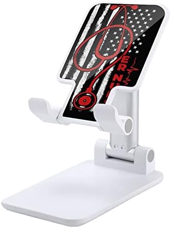 טלפון סלולרי של אחות דגל אמריקאית עמדת טלפון סלולרי שולחן עבודה מתקפל זווית גובה זווית גובה מתכווננת מעמד חסון