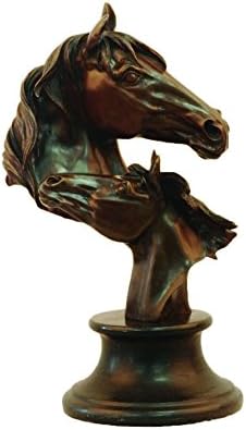 ראש סוס שטון פסלי ברונזה ופסלים של פסלון חיה תפאורה ביתית ydw-136