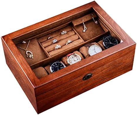 ZSEDP תכשיטי עץ קופסת מתנה קטיפה שרשרת פנים טבעת עגיל עגיל צמיד מארגן צמיד תכשיטים תכשיטים מארז