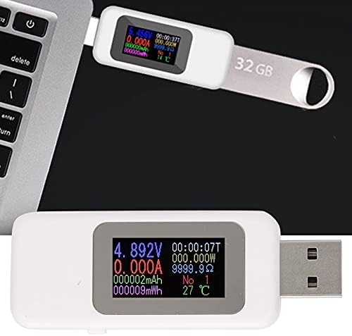תצוגת LCD אינטליגנטית צבע אופציונלי עמיד מד מתח דיגיטלי עמיד, בודק USB, טעינה של זיכרון מטען מהיר עבור זרם מדידת מתח