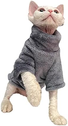 קפוצ'ונים של צמר כלבים סוודר חתולים בגדים חמים חורפים בית בגדי כלבים נוחים לחורף לכלבים קטנים דראק אפור xxl
