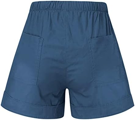 מכנסיים קצרים מזדמנים של נשים בקיץ כושר רופף פלוס גודל גודל נוח נוח נוחית מכנסיים קצרים במותניים מזדמנים צבעים מוצגים