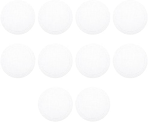 ערכת רקמת רשת גיליונות מיטת רשת פלסטיק שקוף בד רשת גיליונות: 10 יחידות בד עגול רשת רקמה ריק פלסטיק בד לרקמה