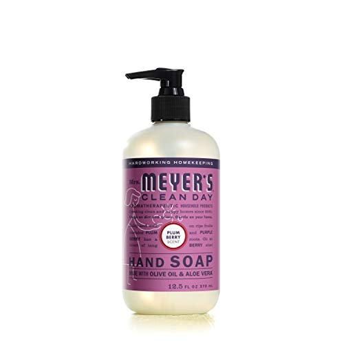 סבון הידיים של גברת מאייר, עשוי משמנים אתרים, פורמולה מתכלה, פירות יער שזיפים, 12.5 פלורידה. עוז-חבילה של 6