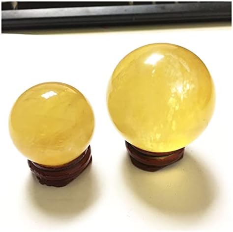 7 סמ צהוב קלציט כדור בעבודת יד מנורת קריסטל WICCA אביזרים לקישוט הבית אביזרים נכסי אבן חן טבעיים מחלקה רוחות