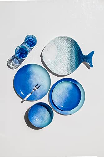 קערת אומברה אוקיאנית טארהונג, 7 אינץ', 34 אונקיה, סט של 6, מלמין טהור, כחול