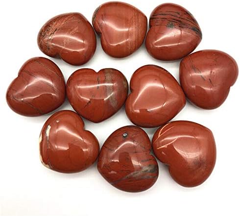 Shitou2231 1 pc אדום טבעי אדום בצורת לב גביש אבני דקל ריפוי מתנות מלאכת אבנים טבעיות ומינרלים אבני ריפוי