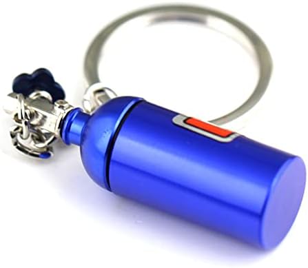 Maycom Creative Turbo מחזיק מפתח כחול מיני תחמוצת חנקן בקבוק מפתחות מפתח טבעת שרשרת מפתח מפתח אחסון תיבת גלולות