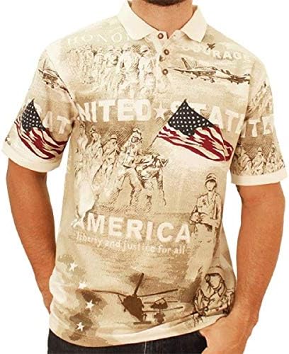חולצת פולו פטריוטית של הקיץ האמריקני