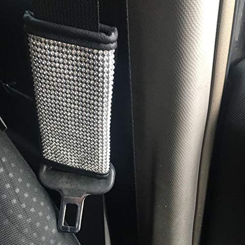 כיסויי חגורת בטיחות של ג'קסיריה בלינג מכונית לנשים, רפידות כתפיים של חגורת בטיחות בקריסטל, אביזרי עיצוב אוטומטיים