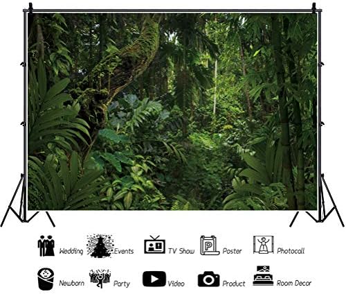 דורסב 12 על 8 רגל יער ג 'ונגל רקע צילום לקמפינג בחוץ רקע מסיבת נושא אביב יער גשם מסתורי יער ג' ונגל עץ נוף טבעי ילדים למבוגרים
