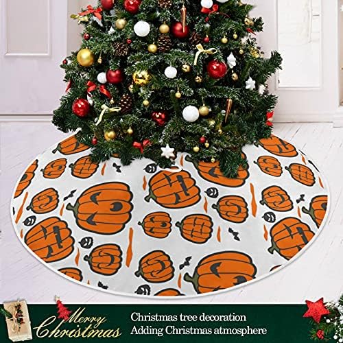 Baxiej Challoween מצחיק דלעת עץ חג המולד גדול חצאיות מחצלת חורף חג המולד לחג עץ עץ חצאית 47.2 אינץ 'לחיצוניות מקורה