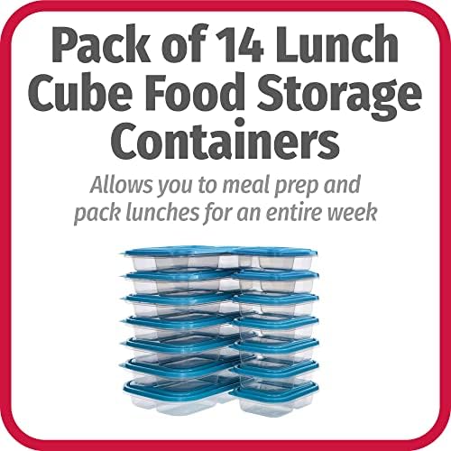 14-משלוח פלסטיק מזון אחסון מכולות עם מכסים הצהריים סט
